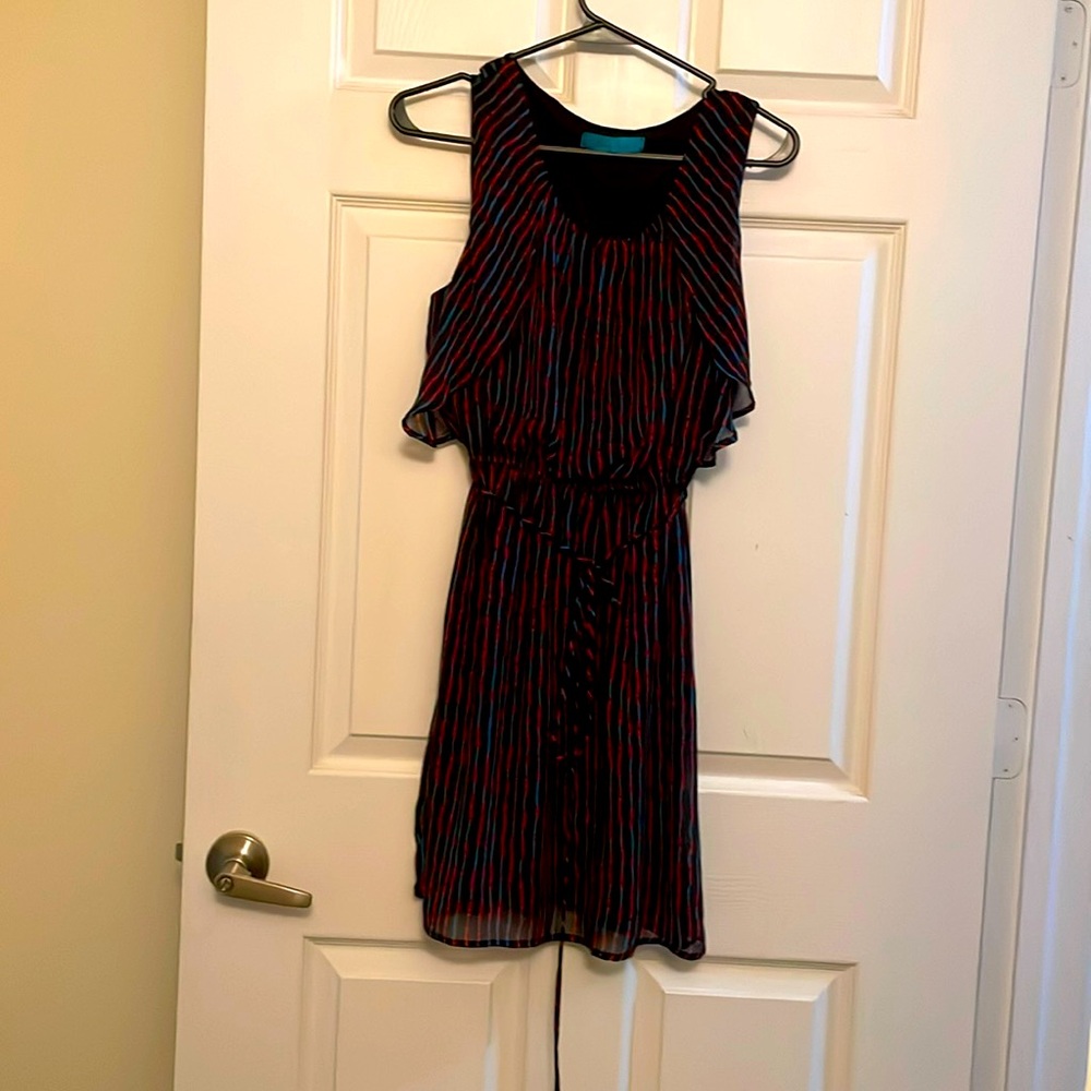 Black dress with red and black stripes! 5 for $25